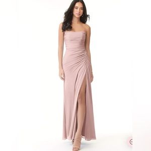 Azazie Darria Long Pink Dress